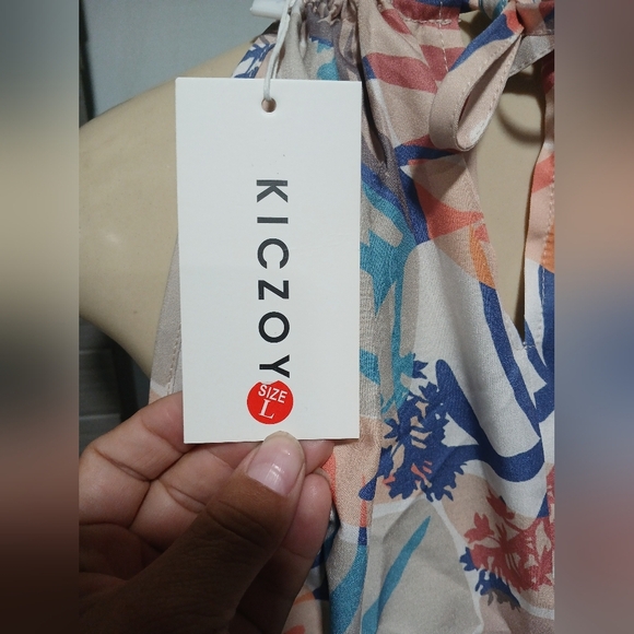 Tropical Print Halter Midi Dress - Picture 7 of 8